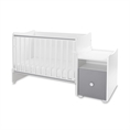 Bed TREND PLUS NEW white+stone grey Bed TREND PLUS NEW white /baby bed+cupboard/